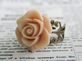 Ring "Vintage Pink Rose" Bronskleurig