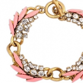 Armband "Pink Leaves"