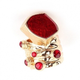 Ring "Artsy Enamel Ring" Rood