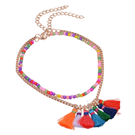 Ketting Met Kwastjes "Colour My Love"