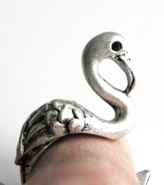 Ring "Flamingo" Zilverkleurig