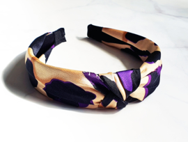 Haarband "Purple Please" Paars / Zwart / Creme