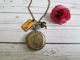 Alice In Wonderland Zakhorloge Ketting "White Rabbit" Medium