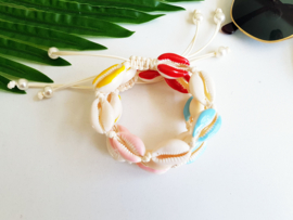 Schelpen Armband "Colourful Seashells"