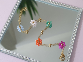 Armband "Colourful Beaded Flowers"
