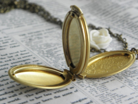 Medaillon Ketting "Double Brass Locket"