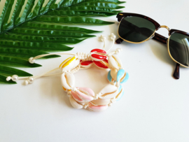 Schelpen Armband "Colourful Seashells"