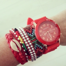 Horloge "Watch My Candy Colors" Rood