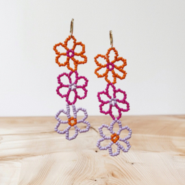 Bloemen Oorbellen "In Full Bloom" Stainless Steel