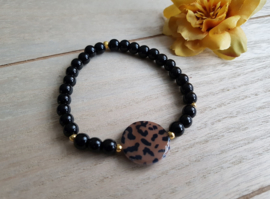 Schelp Armband Met Luipaardprint "Leopard Shell"