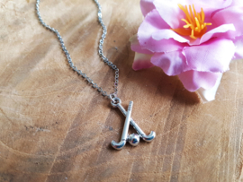 Ketting Met Hockeystick  "Hockey Girl"