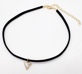 Choker Ketting Marmer Look "Marble Triangle"