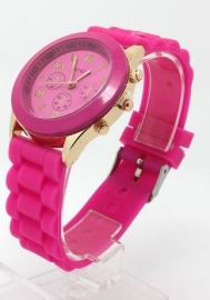 Horloge "Watch My Candy Colors" Hot Pink