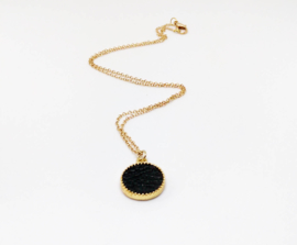 Ketting "Black Leather"