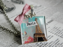 Eiffeltoren Ketting "C`est La Vie"