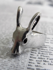 Hert Ring "Cute Deer" Zilverkleurig