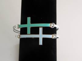 Ibiza Kruis Armband "Enamel Cross"