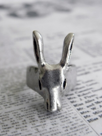 Hert Ring "Cute Deer" Zilverkleurig