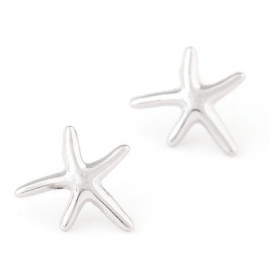 Oorbellen "Starfish" Zilver
