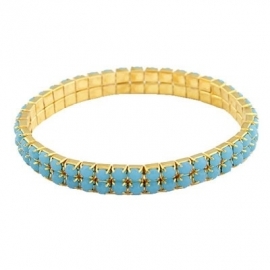 Armband "Elastic Blue Stones"