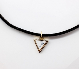 Choker Ketting Marmer Look "Marble Triangle"