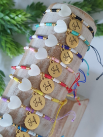 Cadeautje voor Juf "Liefde Voor De Juf" - Keuze Uit Veel Kleuren En Kaartjes