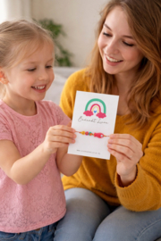 Juf Armbandje Met Kaartje "Bedankt Lieve Juf" - Keuze Uit Veel Kaartjes