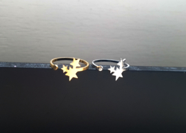 Ster Ring "Three Stars" Stainless Steel