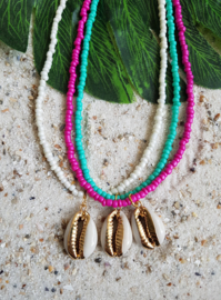 Schelp Ketting "Colorful Seashell" Keuze uit 3 kleuren