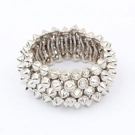 Armband "Stretchy Silver Rivets"