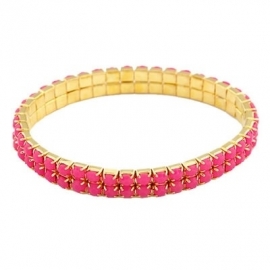 Armband "Elastic Pink Stones"