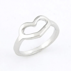 Ring "Simple Heart" Zilverkleurig