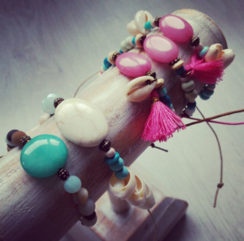 Festival / Beach Armband met Natuursteen "Natural"