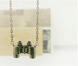 Ketting "Binoculars Gold" met verrekijker