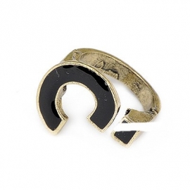 Ring "Question Mark" Zwart