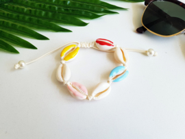 Schelpen Armband "Colourful Seashells"