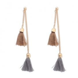 Oorbellen "Double Tassel" (in drie kleuren verkrijgbaar)