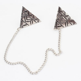 Kraag Ketting "Silver Aztec Collar Brooch"