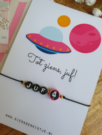 Kadootje voor de Juf "Ik Vlieg Weg" Keuze Uit Veel Kaartjes