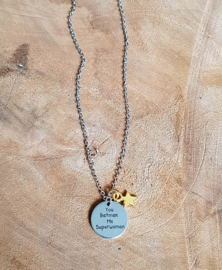 Subtiele Ketting "You Batman Me Superwoman"