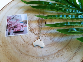 Landkaart Ketting "Silhouette Map of Australia" Small