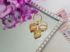 Hartjes Oorbellen "Touch My Heart" Goud