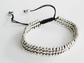 Armband "Braided Silver Balls"