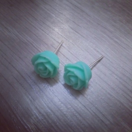 Oorbellen "Turquoise Rose"