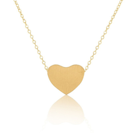 Ketting Met Hartje "Tiny Heart" Silver Plated, Gold Plated of Rose Gold Plated Stainless Steel