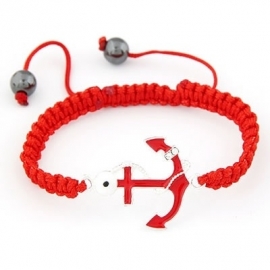 Ibiza Armband "Anchor"  Rood