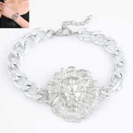 Armband "Lion Head" Zilverkleur