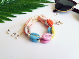 Schelpen Armband "Happy Colours"