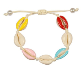 Schelpen Armband "Colourful Seashells"