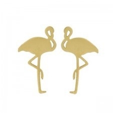 Oorbellen "Flamingo" Goud of zilver plated
